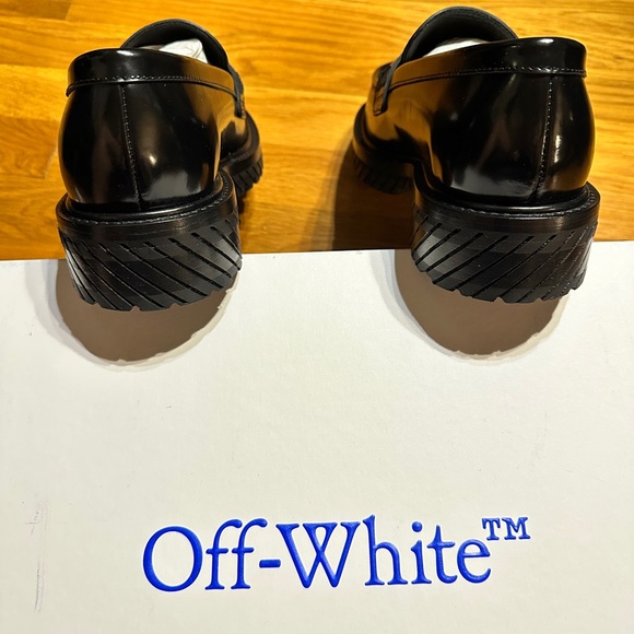 Off White - Men’s Combat Leather Loafer - Black - Size 7 (US) - NEW! - Picture 6 of 12